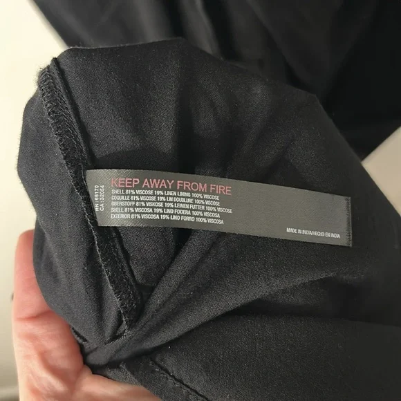 FREE PEOPLE Black Linen Blend Vintage Summer Midi Dress - Picture 12 of 12